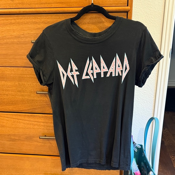 Recycled Karma Black Def Leppard Tee - Picture 1 of 4